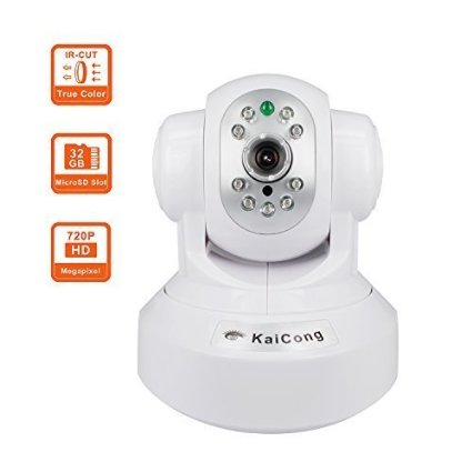 KaiCong Sip1303 IP Camera 720P HD Wireless Onvif H264 Baby Monitor Micro SD Card Record IR-CUT Plug and Play Motion Detection