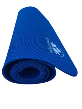Clever Yoga Premium Natree Mat Eco-Friendly Non-Slip Made with All Natural Recyclable Tree Rubber (3/16 Inch, Blue) Comes With Our Special "Namaste" Lifetime Warranty