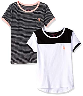 U.S. Polo Assn. Girls' 2 Pack T-Shirt