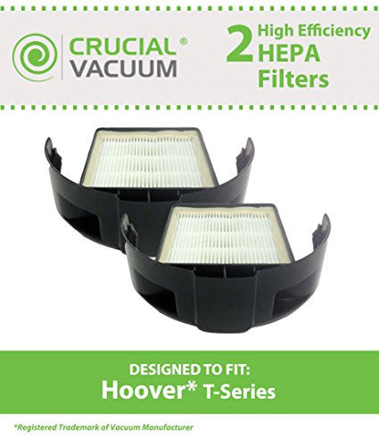 2 HEPA Filters for Hoover T-Series WindTunnel, Rewind Bagless Vacuums; Compare to Hoover Part Nos. 303172001, 303172002, 902404001; Designed & Engineered by Crucial Vacuum