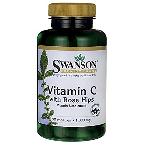 Swanson Vitamin C with Rose Hips 1,000 mg 90 Caps