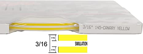 Universal TFX 0003145 - Auto Customizing Dual Pinstripe - 3/16" x 150' (1/16” Stripe, 1/16" Gap, Then 1/16” Stripe) - 145-Canary Yellow