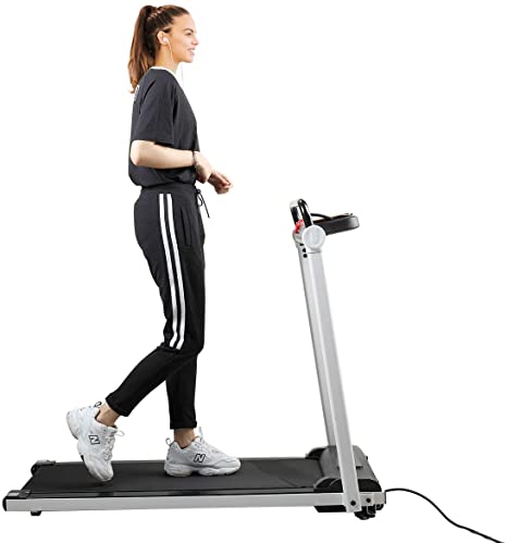 JAXPETY Electric Folding Treadmill 2HP Fitness Motorized Running Jogging Machine Perfect for Home/Office Gym with Large LED Display, 12 Preset Programs, Black