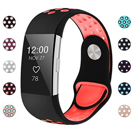 iGK For Fitbit Charge 2 Bands, Adjustable Replacement Sport Strap Bands for Fitbit Charge 2 Smartwatch Fitness Wristband