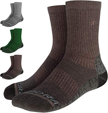 Rymora Merino Wool Walking Hiking Socks for Men & Women (Temperature Controlled Merino Wool for Optimal Thermal Performance, Seamless Toe Construction)