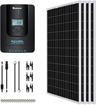 Renogy 400W Solar Panel Kit RV Solar Kit 12V, 400watt Solar Kit with Rover 40A Controller for RV, Boats, Trailer, Camper, Marine, Off-Grid System