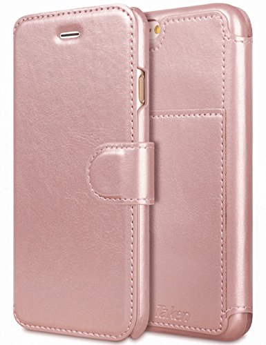 Taken Iphone 6 Wallet Case - Iphone 6s Case Pu Leather - Card Slot - Ultra Slim (Rose Gold)