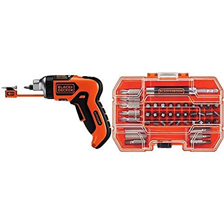 BLACK DECKER LI4000 3.6-Volt Lithium-Ion SmartSelect Screwdriver with Mag with BLACK DECKER BDA42SD 42-Piece Standard Screwdriver Bit Set