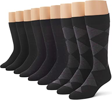 No Nonsense mens Multi-pattern Dress Socks