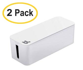 Bluelounge CableBox Cable and Cord Management System - (White) - Pack of 2