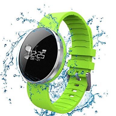 MKFY Smart Watch Bluetooth Fitness Tracker Waterproof With Heart Rate Sleep Monitor Calories Pedometer Compatible with Android IOS System (Green)