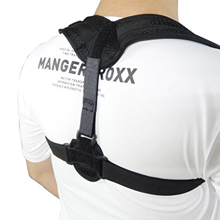 Viaky Adjustable Back Brace Shoulder &Clavicle Posture Corrector Kyphosis Correct Prevents Slouching Comfortable Support Strap for Women Men