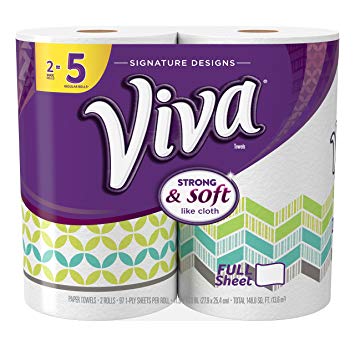 VIVA Signature Designs Choose-A-Sheet* Paper Towels Print 2 Huge Rolls