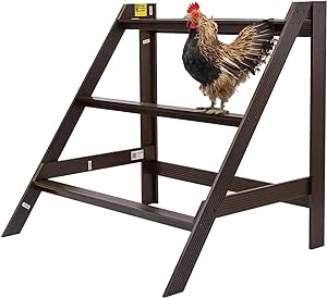 ECOFLEX Large L Frame Chicken Perch in Walnut, Perfect for Up to 12 Birds with a 10 Year Limited Manufacturer's Warranty