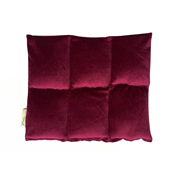 Back Warmer Microwaveable Flaxseed Heat Wrap for Natural Therapeutic Stress Relief and Relaxation Made in USA by ComfyComfy (Burgundy)