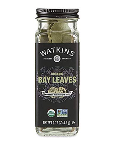 Watkins Gourmet Organic Spice Jar, Bay Leaves, 3 Count