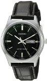 Casio MTP-V003L-1A Mens Standard Analog Leather Band Black Dial Day Date Watch