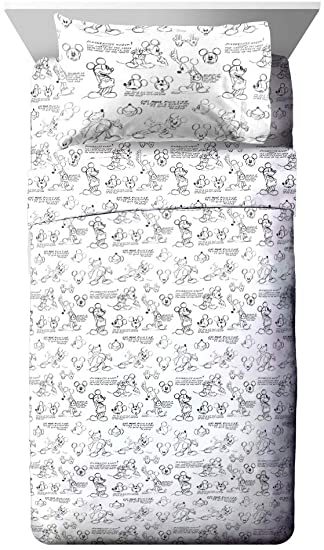 Jay Franco Disney Mickey Mouse Sketch Twin Sheet Set