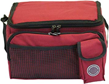 Transworld Durable Deluxe Insulated Lunch Cooler Bag (Many Colors and Size Available) (12"x10"x8 1/2", Red)