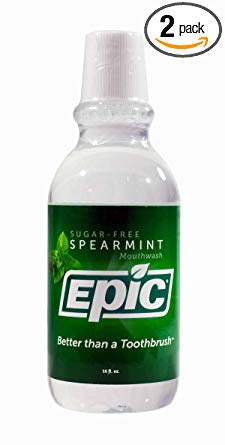 Epic Xyitol Spearmint Flavored Mouthwash, 16-Ounce (Pack of 2)