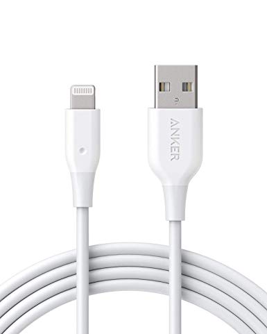 iPhone Charger, Anker Powerline Lightning to USB Cable, (6 ft MFi Certified), Charging/Sync Lightning Cord Compatible with iPhone 11 Pro/Xs Max/XR/X / 8/7 / 6S / 6, iPad and More (Upgraded)