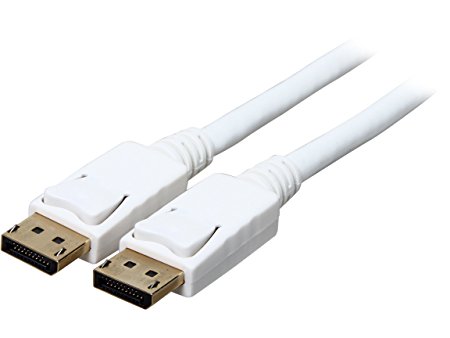 Rosewill 15-Feet White DisplayPort to DisplayPort 28AWG High Bit-rate 2 DisplayPort Cable M-M (RCDC-14004)