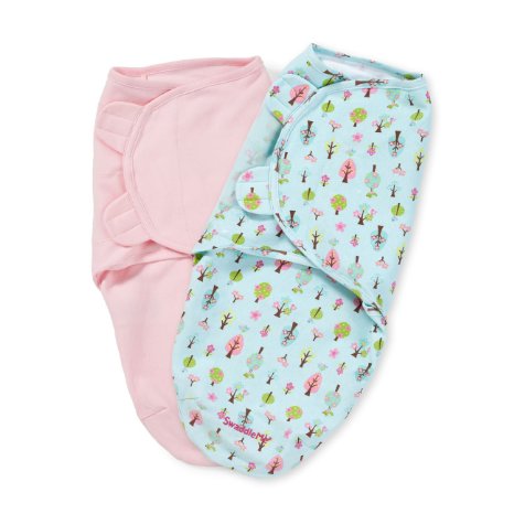 Summer Infant 2 Count Swaddleme Blanket, Sweet Trees, Small