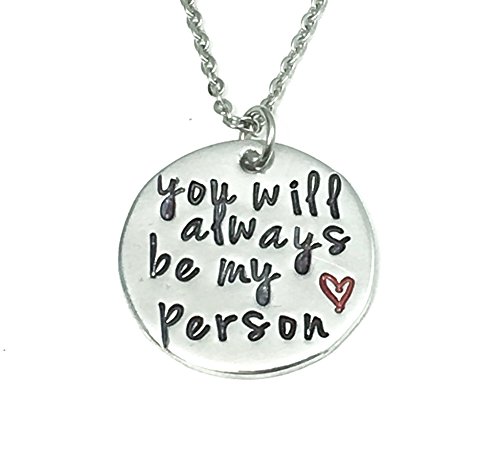 you will always be my person greys anatomy necklace best friends necklace friendship jewelry