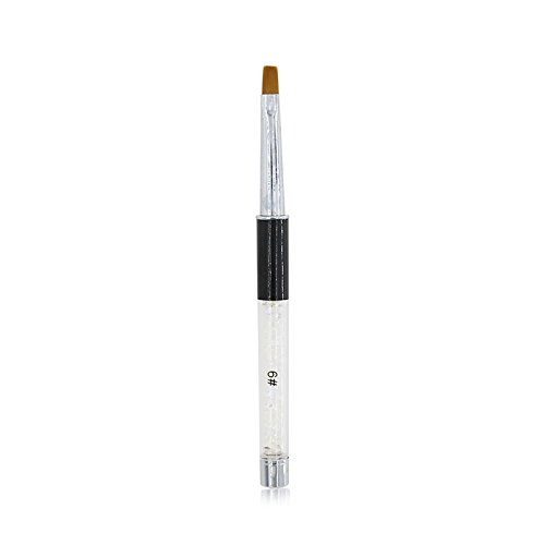 KADS 1pc SIZE 6# Black Beauty Nail Art Acrylic UV Gel Pens Crystal Nail Brush Handle Nail Art Tools