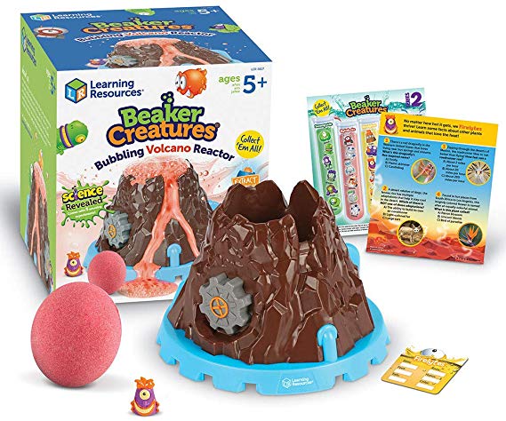 Learning Resources Beaker Creatures Bubbling Volcano Reactor, Includes 5 Science Experiments, 6Piece, Ages 5