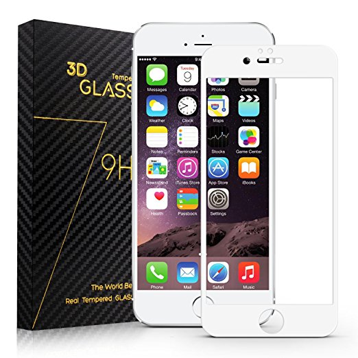 SURWELL iPhone 7 Plus iphone 6 plus Screen Protector, Tempered HD Glass Screen Protector for Apple iPhone 7 Plus, 6 plus, 6s plus - White