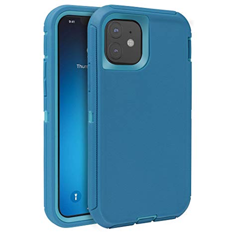 FOGEEK Case for iPhone 11, Heavy Duty Rugged Case, Full Body Protective Cover [Shockproof] Compatible for iPhone 11 2019 [6.1 Inch] (Tea Blue/Light Blue)