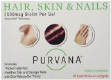 Purvana Hair Skin and Nail Biotin Softgels 30 ct