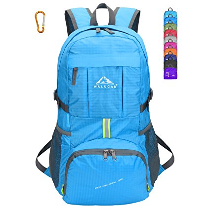 WALUCAN Lightweight Foldable Packable Durable Travel Hiking Backpack Daypack LARGE 35L