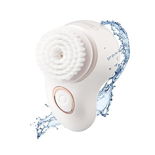 SENSSE Go! Mini Sonic Facial Cleansing Brush and Exfoliator - Makes Your Skin Soft and Smooth - Cordless - Waterproof - 60 Day Money Back Guarantee
