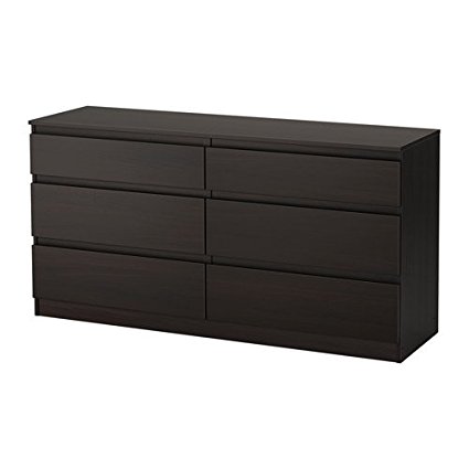 Ikea 6-drawer dresser, black-brown 18214.885.614