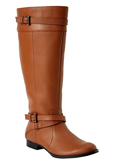Comfortview Women's Janis Leather Wide Calf Boot