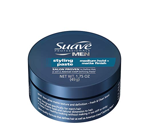 Suave Professionals Men Styling Paste, Medium Hold   Matte Finish 1.75 Ounce (Pack of 4)