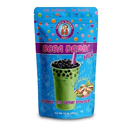 PISTACHIO Boba / Bubble Tea Powder Drink Mix by Buddha Bubbles Boba (10 Ounce)