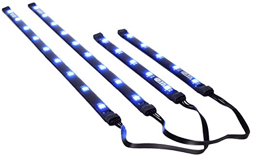 VIVO Magnetic Blue LED Lighting Kit for PC Computer Case / Stick Lights w/ Power Cable (LED-V02)