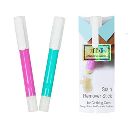 DCKR MagicStick Spot Instant Stain Remover Stick Pen for Clothing Care - Tough Stains The Complete First Aid (Pink - Mint 2 Pack) Random Color