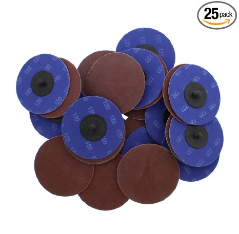 ABN Aluminum Oxide Sanding Discs 25-Pack, 3” Inch, 120 Grit - Metal Sanding Wheels for Surface Prep and Finishing Work