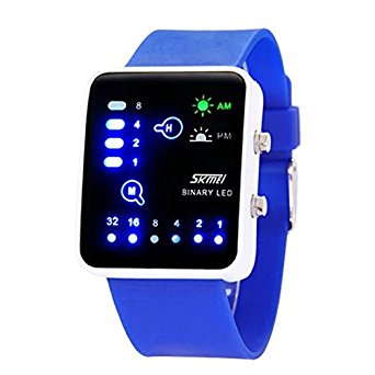 Fashion Children Watch Binary Digital LED Waterproof Boys Girls Sport Casual Wrist Watches