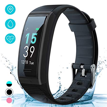 AKASO Fitness Tracker HR, Activity Tracker Watch with Heart Rate and Sleep Monitor, Waterproof Step Counter, Calorie Counter, 2019 Smart Fitness Watch for Kids Women and Men,HBAND3