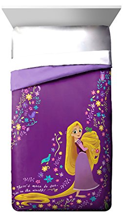 Disney Tangled There Is More 72" x 86" Twin/Full Reversible Comforter, Purple/Yellow