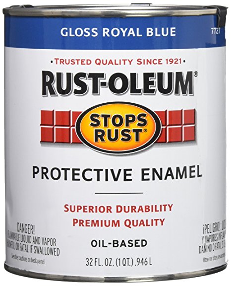 Rust-Oleum 7727502 Stops Rust, 32 oz. Quart, Gloss Royal Blue