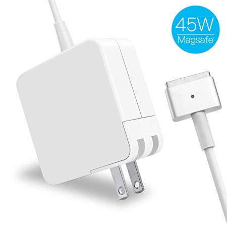 Compatible MacBook Air Charger, 45W Magsafe 2 T-Tip Power Replacement AC Adapter for Mac Book Air 11 Inch, 13 Inch