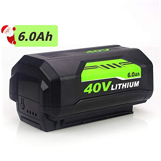 6.0Ah High Capacity Replace for Ryobi 40V Lithium Battery OP4040 OP40261 OP4026 OP4026A OP4030 RY40200 RY40403 RY40204 Cordless String Trimmer Battery