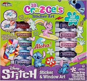 Stitch CRA-Z-Gels 3D Deluxe DIY Sticker Maker Set, Great for Boys and Girls Ages 6 and Up