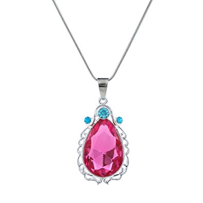 Vinjewelry Birthday Amulet Crystal Teardrop Necklace Fashion Jewelry Gift for Girls